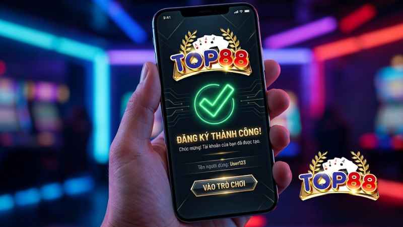 Đăng ký thành công tài khoản Top88.chat để chuẩn bị nhận code