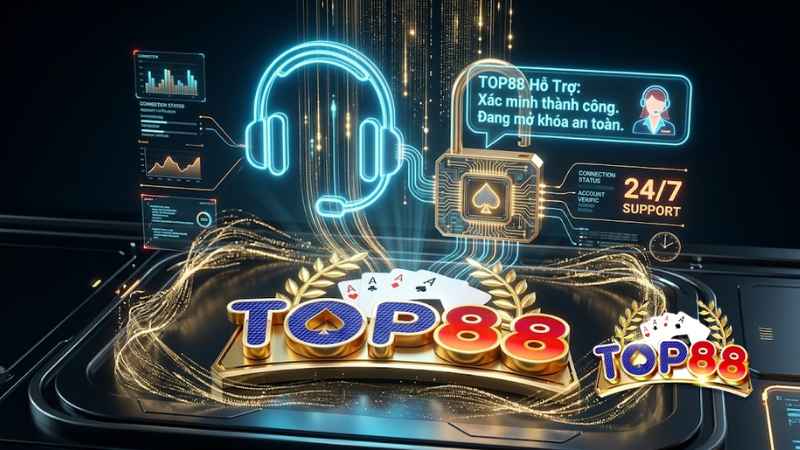 Đội ngũ CSKH chuyên nghiệp của Top88 hoạt động 24/7 để hỗ trợ người chơi mở khóa