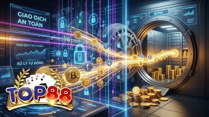 Hệ thống nạp rút tiền tự động, đa dạng phương thức tại Top88